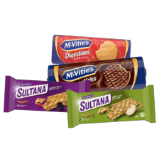 Sultana fruitbiscuit*, crunchers of knapperrs of McVitie's Digestive